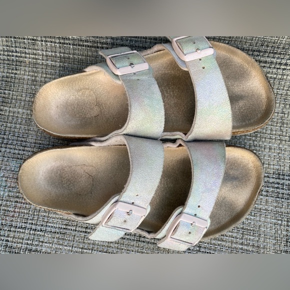 Birkenstock Arizona Vegan Slide Sandal Women’s Iridescent Light Rose 5.5 US/36EU - Picture 5 of 14